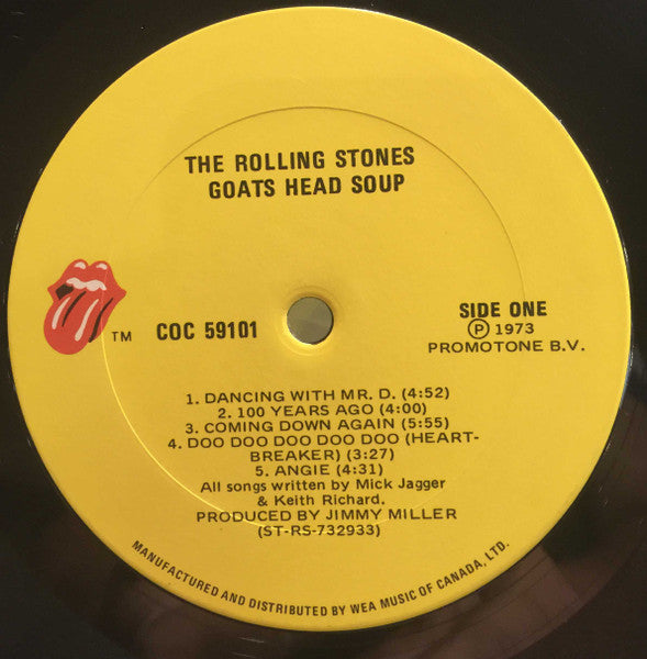 The Rolling Stones ‎– Goats Head Soup - Early Pressing VinylPursuit.com