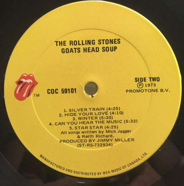 The Rolling Stones ‎– Goats Head Soup - Early Pressing VinylPursuit.com