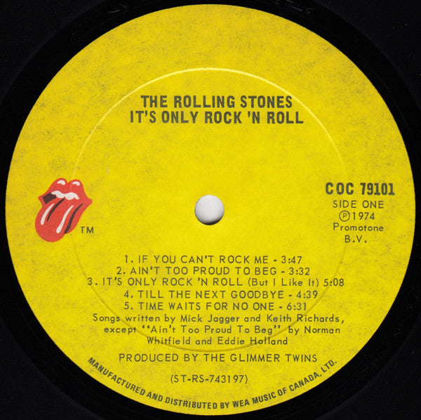 The Rolling Stones – It's Only Rock 'N Roll - 1974 Original!