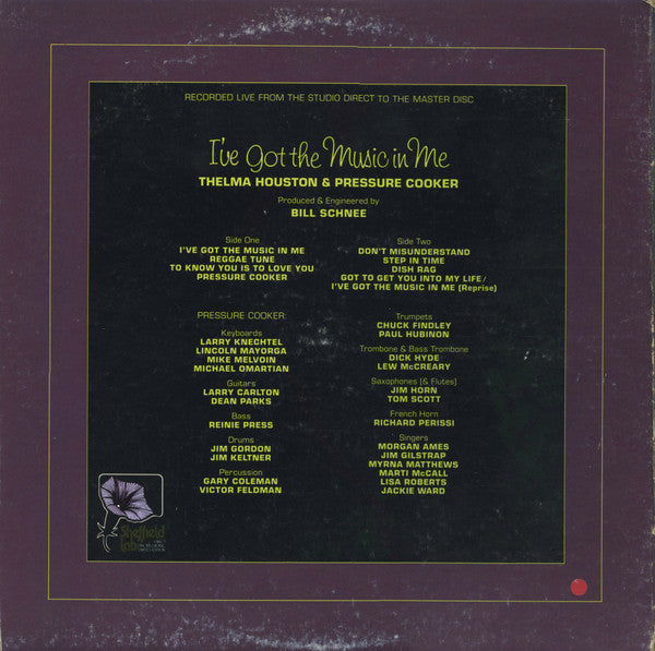 Thelma Houston & Pressure Cooker ‎– I've Got The Music In Me - 1975 US Sheffield Lab Pressing