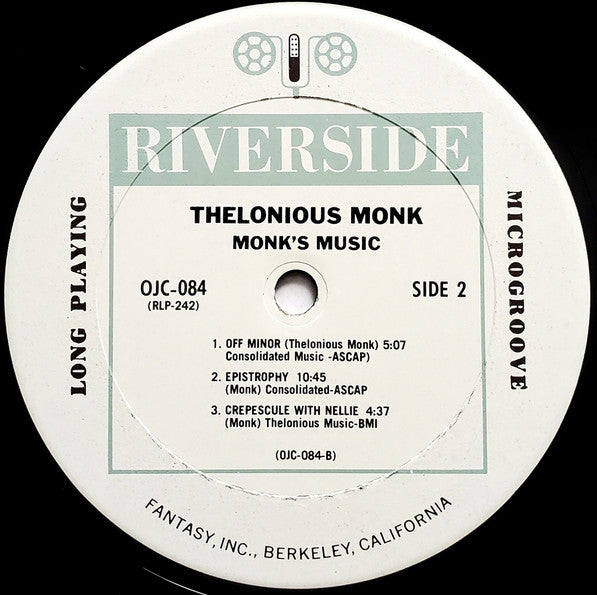 Thelonious Monk Septet – Monk's Music - 1983 MONO US Pressing, Rare!