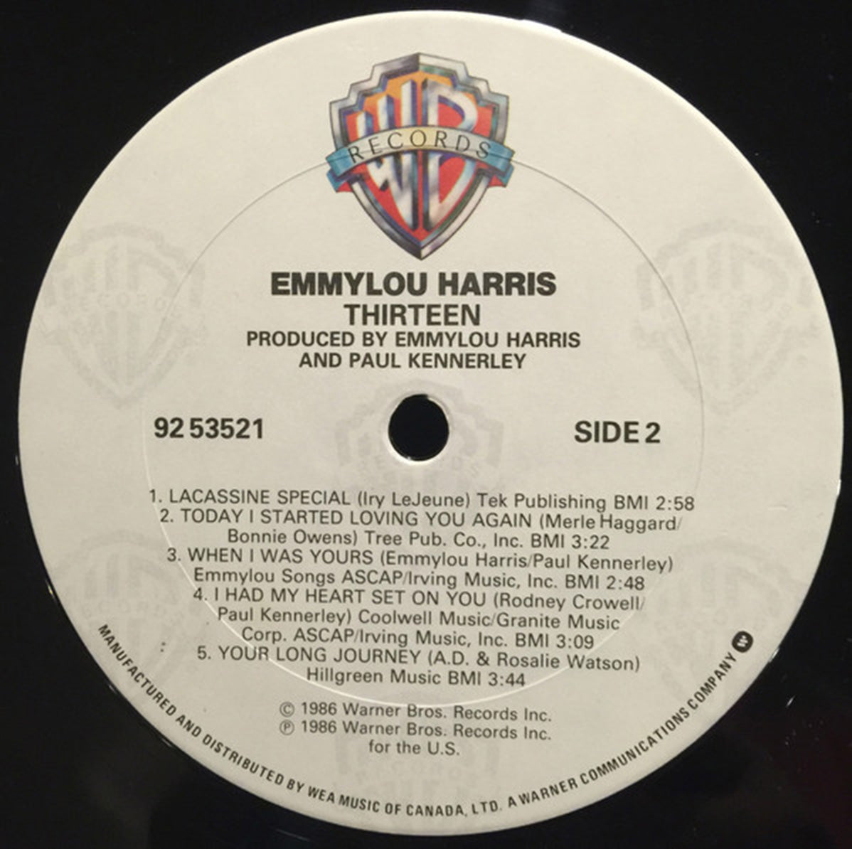 Emmylou Harris – Thirteen - 1986