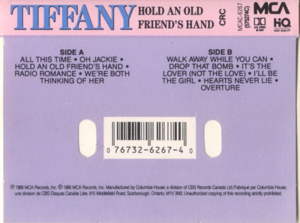 Tiffany – Hold An Old Friend's Hand –  1988 Cassette, Sealed! VinylPursuit.com