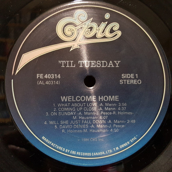 Til Tuesday – Welcome Home - 1986 Original