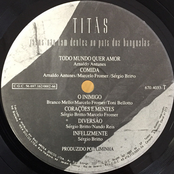 Titas – Jesus Nao Tem Dentes No País Dos Banguelas - Brazilian Original VinylPursuit.com