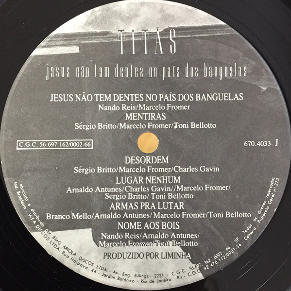 Titas – Jesus Nao Tem Dentes No País Dos Banguelas - Brazilian Original VinylPursuit.com