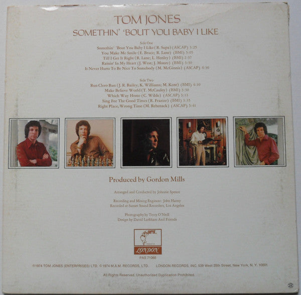 Tom Jones ‎– Somethin Bout You Baby I Like -  1974 Original in Shrinkwrap!