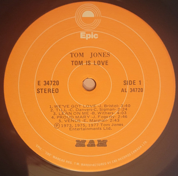 Tom Jones – Tom Is Love - 1977 Compilation - Bargain! VinylPursuit.com