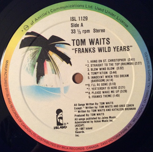Tom Waits – Franks Wild Years - 1987 Original