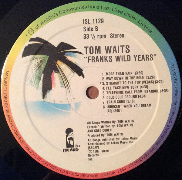 Tom Waits – Franks Wild Years - 1987 Original