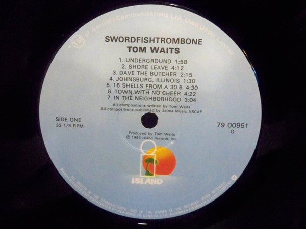 Tom Waits – Swordfishtrombones - 1983 Original Vinyl Pursuit Inc