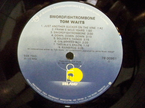 Tom Waits – Swordfishtrombones - 1983 Original Vinyl Pursuit Inc