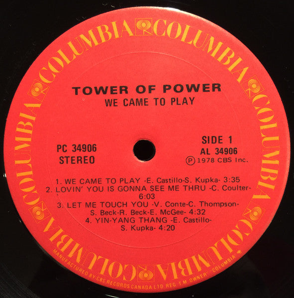 Tower Of Power – We Came To Play - 1978 Original, Bargain! VinylPursuit.com