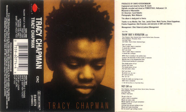 Tracy Chapman – Tracy Chapman - 1988, Cassette