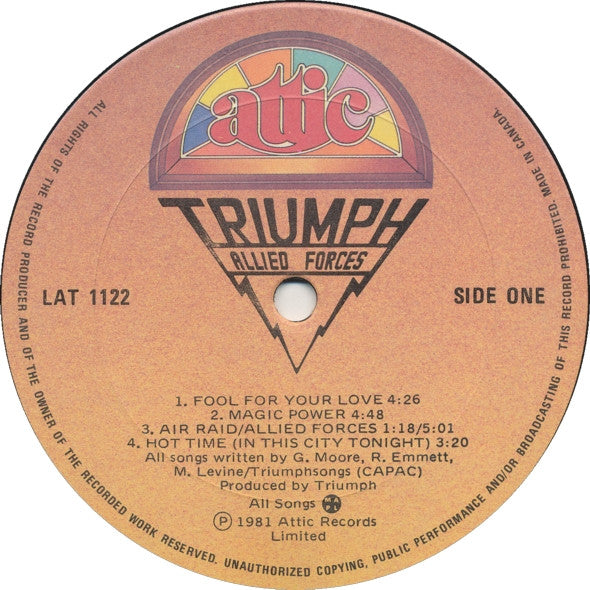 Triumph - Just A Game - 1979 First Pressing! VinylPursuit.com