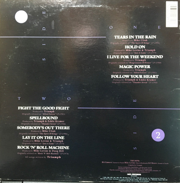 Triumph – Classics - 1989 Pressing in  Shrinkwrap! VinylPursuit.com