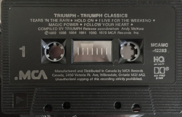 Triumph – Classics – 1989 Cassette VinylPursuit.com