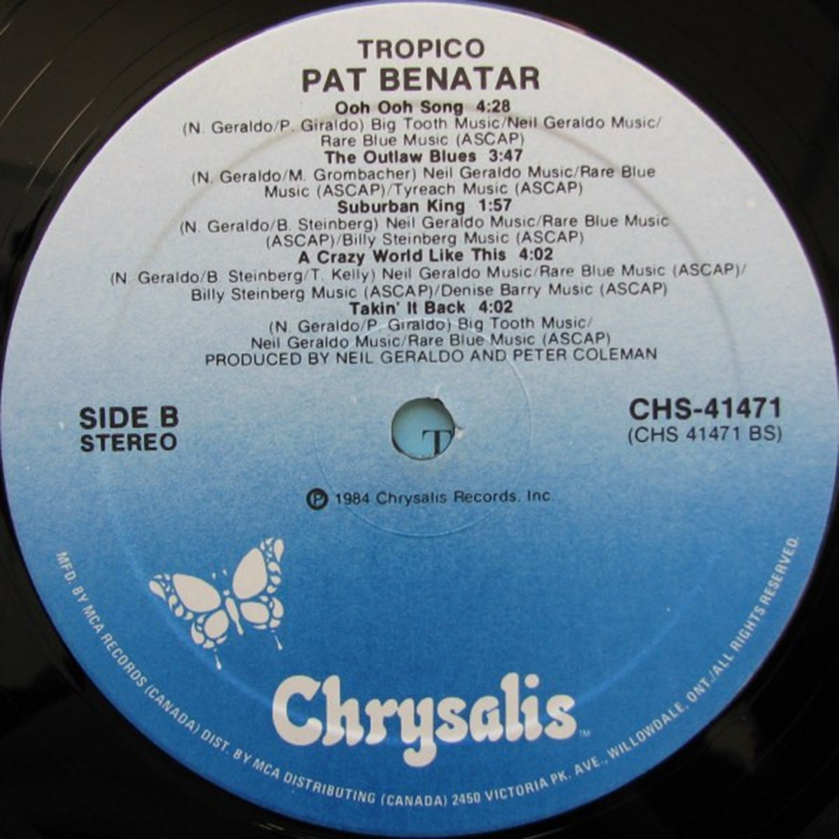 Pat Benatar – Tropico - 1984