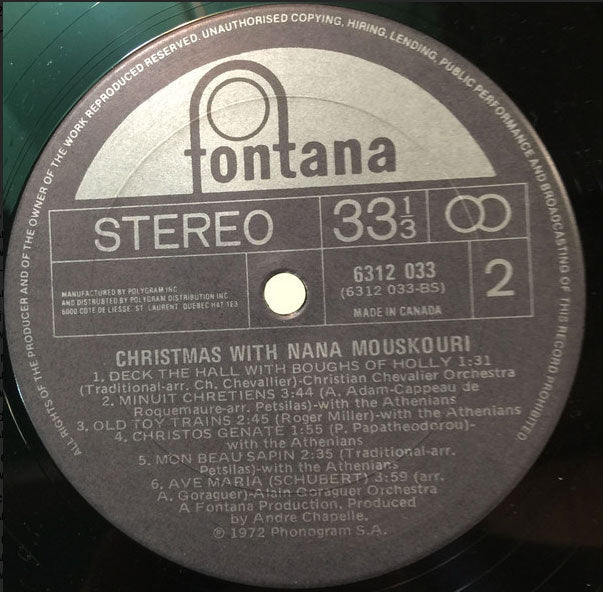 Nana Mouskouri – Christmas With Nana Mouskouri - In Shrinkwrap!