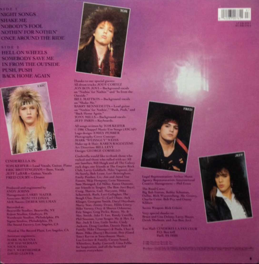 Cinderella - Night Songs - 1986 Original!