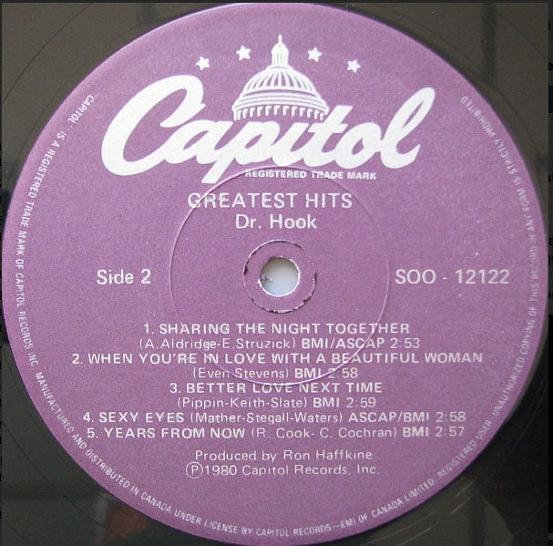 Dr Hook - Greatest Hits - 1980 VinylPursuit.com