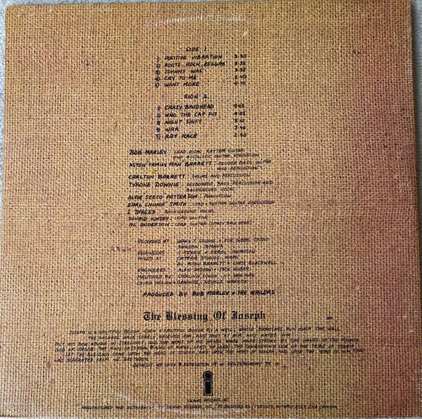Bob Marley & The Wailers – Rastaman Vibration VinylPursuit.com