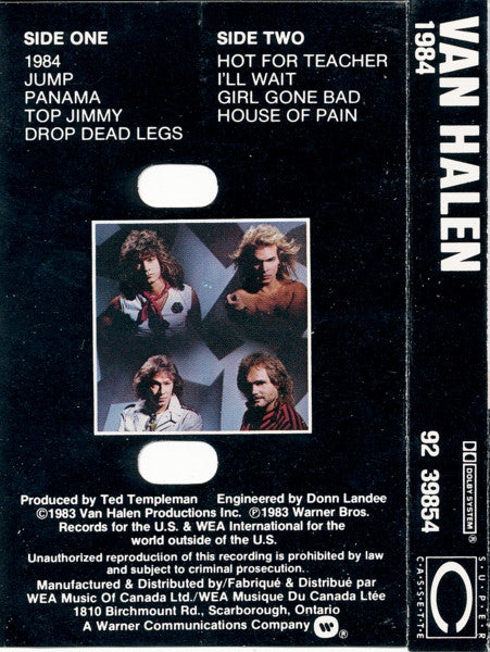 Van Halen – 1984 - 1984 Original Cassette VinylPursuit.com