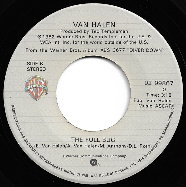 Van Halen – Dancing In The Street - 7" Single, 1982
