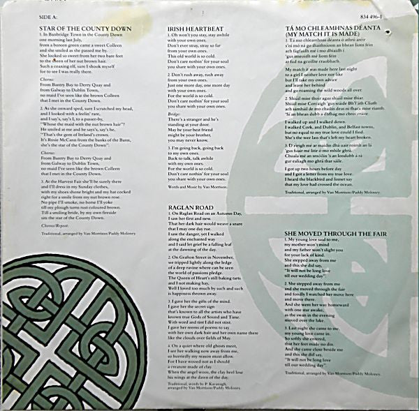 Van Morrison and The Chieftains – Irish Heartbeat - 1988 Original