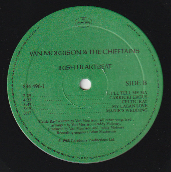 Van Morrison and The Chieftains – Irish Heartbeat - 1988 Original