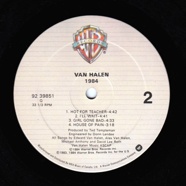 Van Halen ‎– 1984 - Original! VinylPursuit.com