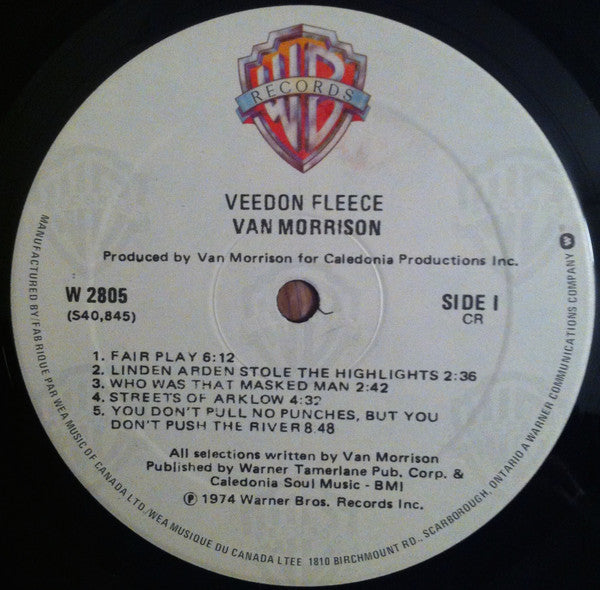Van Morrison – Veedon Fleece - Early Pressing