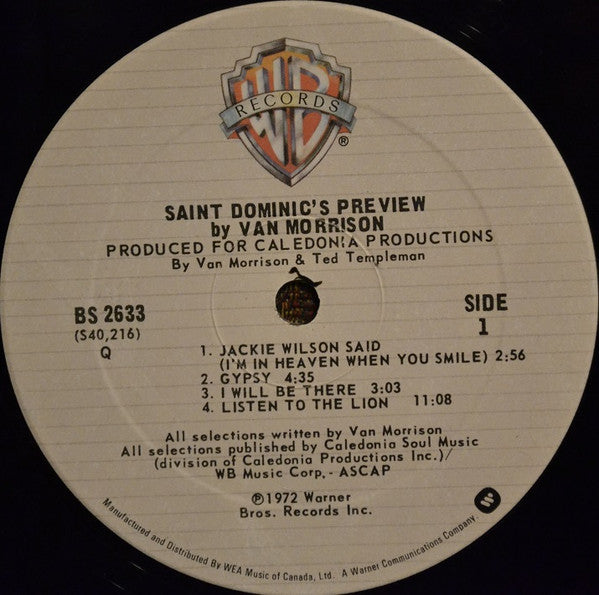 Van Morrison – Saint Dominic's Preview - Early Pressing