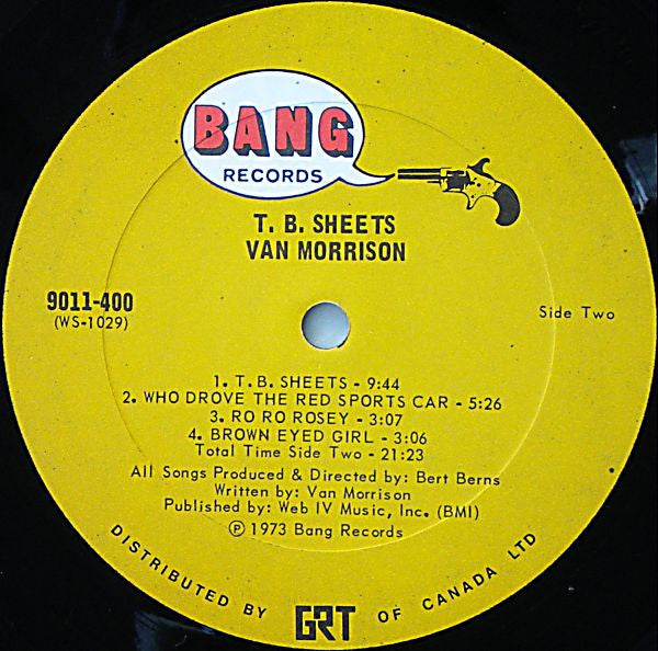 Van Morrison – TB Sheets - 1973 Original