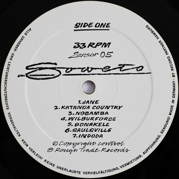 Various – Soweto - 1982, Bargain! Vinyl Pursuit Inc