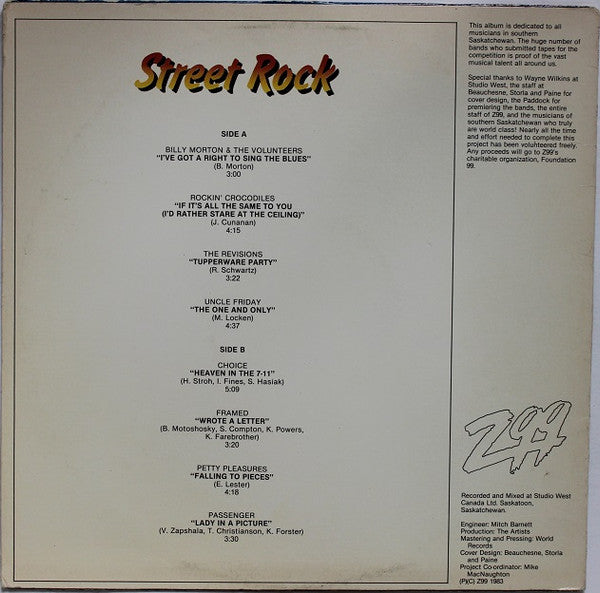 Z99 Street Rock - 1983 Compiliation