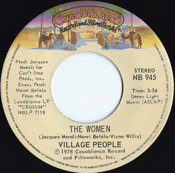 Village People – YMCA -  7" Single, 1978