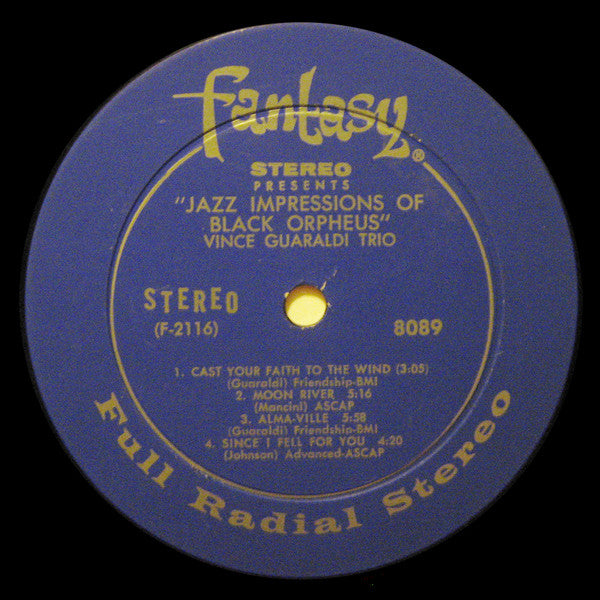 Vince Guaraldi Trio – Jazz Impressions of Black Orpheus- 1962 Original US Pressing VinylPursuit.com