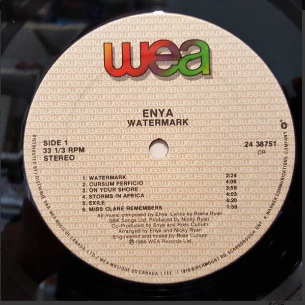 Enya - Watermark - 1988 Original! – Vinyl Pursuit Inc