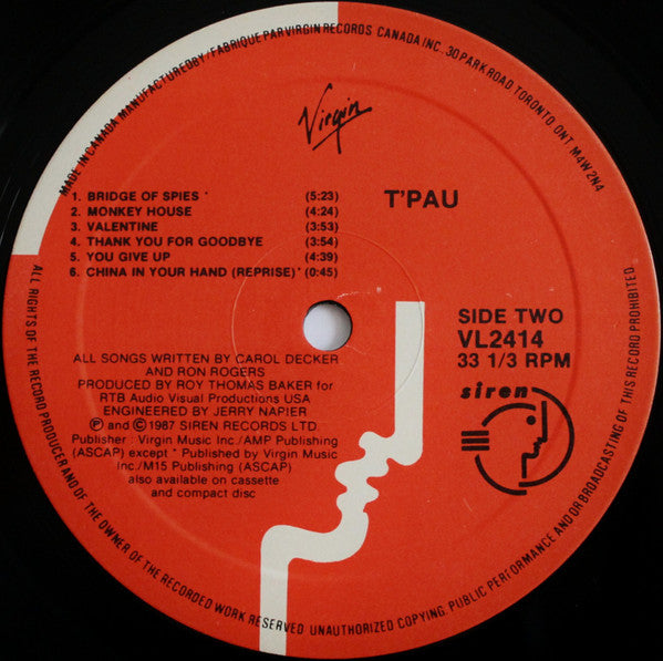 T'Pau – Bridge Of Spies - 1987