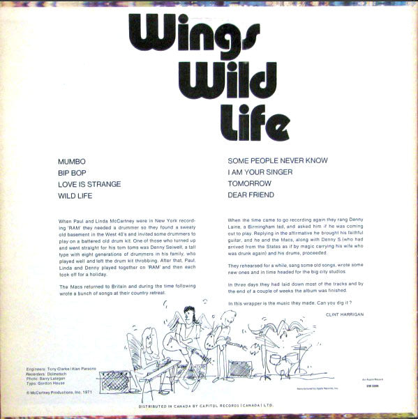 Wings – Wild Life - 1971 Pressing