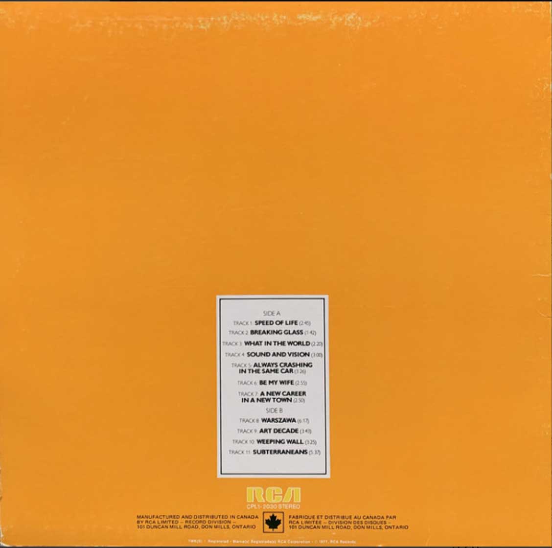 David Bowie - Low - 1977 Original VinylPursuit.com