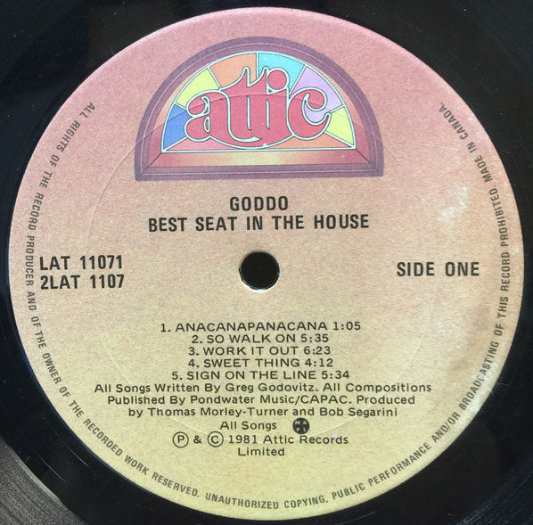Goddo - Best Seat In The House VinylPursuit.com
