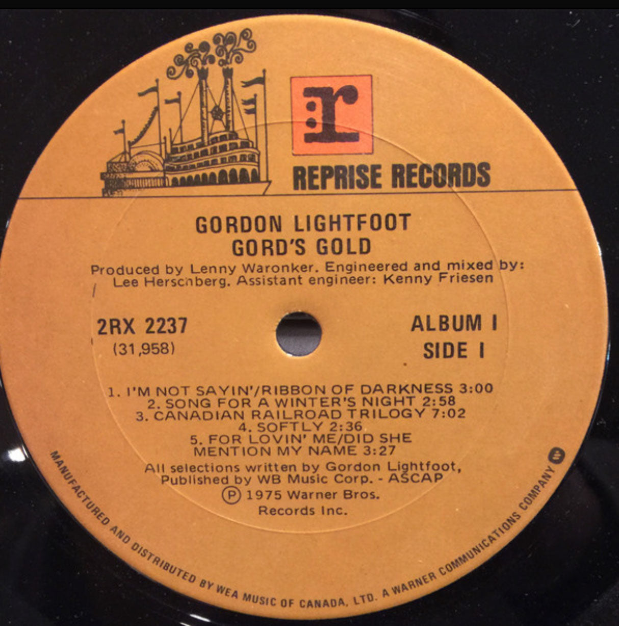 Gordon Lightfoot – Gord's Gold - 1975