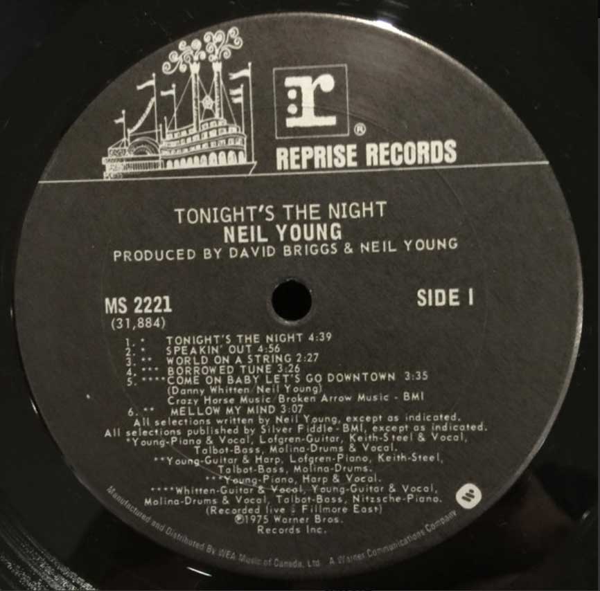 Neil Young - Tonight's The Night - 1975 US Pressing!