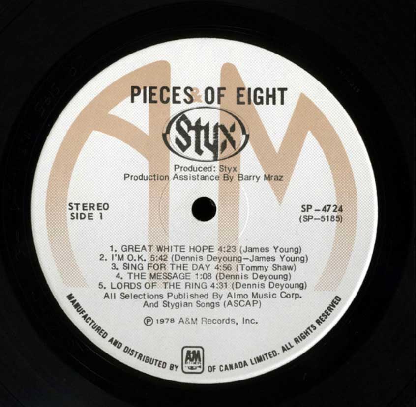 Styx - Pieces Of Eight VinylPursuit.com