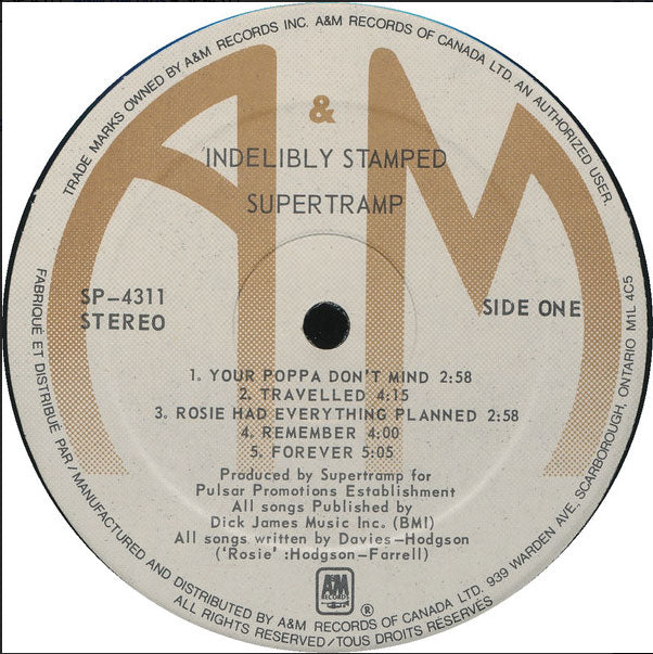 Supertramp – Indelibly Stamped