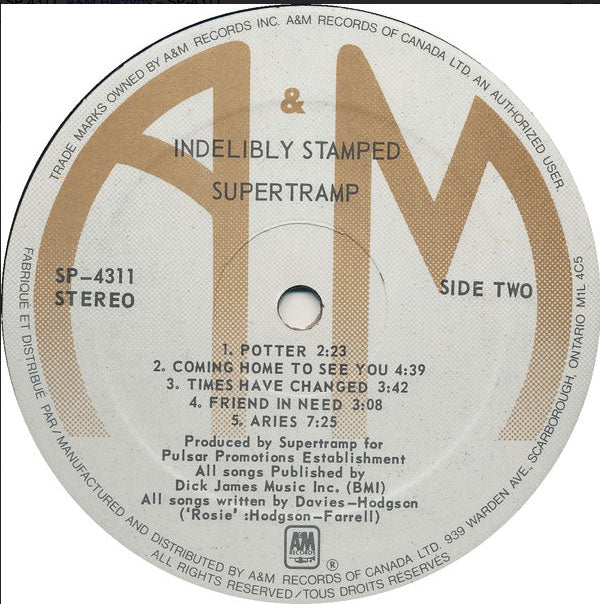 Supertramp – Indelibly Stamped