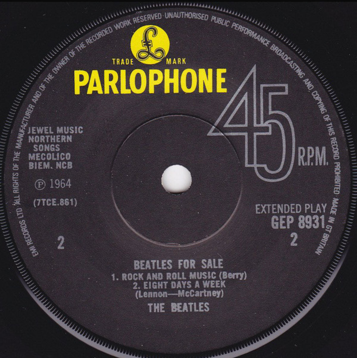 The Beatles ‎– Beatles For Sale - 7" Rare MONO UK Pressing
