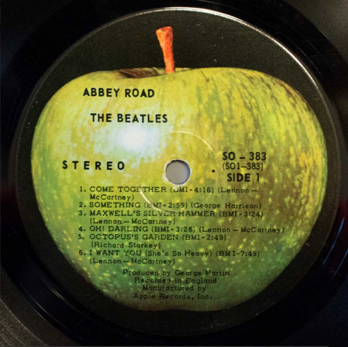 Apple Recording Label The Beatles – Abbey Road - Apple Label – Vinyl Pursuit Inc